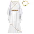 thumbnail image 5 of YiZYiF Womens Greek Goddness Costume Ancient Greece Queen Gold Trim Toga Dress for Halloween Cosplay White-A L, 5 of 7