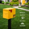 thumbnail image 2 of Adoorn Lockable Post Mount Mailbox | Large Size - Anti-Theft Locking Mailbox, 15.5" H x 12" W x 18.5" D, Weatherproof Mailboxes for Outside The House, 2 of 9