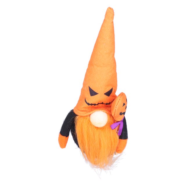 Muñeca de gnomo NikouMX sin rostro de Halloween calabaza 24 x 11 cm
