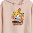 thumbnail image 3 of SpongeBob SquarePants - What Is Today Yesterdays Tomorrow - Juniors Cropped Pullover Hoodie, 3 of 6