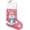 Candy Snowman, variant on Christmas Stockings, 18” Large Super Soft Knitted Xmas Stocking for Kids,Holiday and Family Stocking for Fireplace Christmas Holiday Party Decoration (Pink Reindeer)