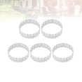 thumbnail image 3 of Shisuyan 5 Pcs Moule à Biscuits Rond en Acier Inoxydable avec Découpe Dentée Outils de Cuisson pour Boulangerie Maison (Argent), 3 of 8