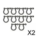 thumbnail image 1 of 2x 10x Hebillas de Grillete de Cadena BLESIY Aro de Metal Bloqueo Anillos D Abrazadera de Carga, 1 of 8