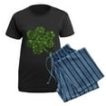thumbnail image 5 of CafePress - Lucky St. Patty's Day Shamrock Women's Dark Pajama - Women's Short Sleeve Print T-Shirt and Pants Dark Cotton Pajama Set, 5 of 7