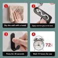 thumbnail image 4 of 12 Piezas 3M Adhesivo Gancho Pegatinas Baño Ganchos de Pared Impermeable Toallero para Dormitorio Baño Cocina Techo Colgando Albornoces (Negro), 4 of 5
