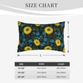 thumbnail image 4 of Balery Sunflowers And Blue Flower Bedding Queen Pillow Cases - Envelope Closure - Soft Brushed Microfiber Fabric - Shrinkage and Fade Resistant Pillow Cases-14"x20", 4 of 6