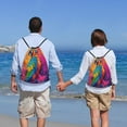 thumbnail image 5 of Daiia Vibrant Parrot Splash Art Pattern Drawstring Backpack, Gym Bag, Lightweight Backpack, Water-Resistant Bag Travel Sports Backpack, Fitness Bag, Yoga Bag-Medium, 5 of 6