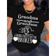 thumbnail image 1 of Camiseta de cuello redondo con estampado de abuela y nieto, manga corta, informal, para verano y primavera, para mujer. Para adultos, hombres, mujeres, adolescentes, jóvenes., 1 of 6