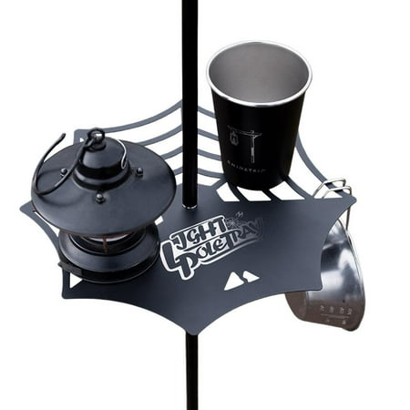 

Famure Lantern Stand for Camping Outdoor Aluminum Alloy Folding Light Stand Blackened Lightweight Light Hook Mini Table Plate Set candid