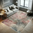thumbnail image 5 of Ambesonne Abstract Boho Decorative Rug Carpet, Grunge Colors Print, 2' x 5', Blush Purpleblue White, 5 of 5