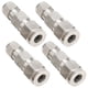 thumbnail image 3 of Accesorio de compresión de virola de 4 piezas Conector de mamparo recto de 2 toques Acero inoxidable 304Ф8x6 VoborMX herramienta, 3 of 8