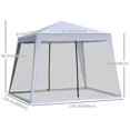 thumbnail image 2 of Abri de Jardin de Patio Gris 10x10 Pi avec Moustiquaire - Auvent Extérieur pour Fêtes et Ombrage de Jardin - Cadre en Acier Résistant aux Intempéries et Protection UV, 2 of 7