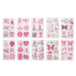 StickerTalk Pink Breast Cancer Awareness Ribbon Vinyl Sticker, 4.5 Inches x 8 Inches