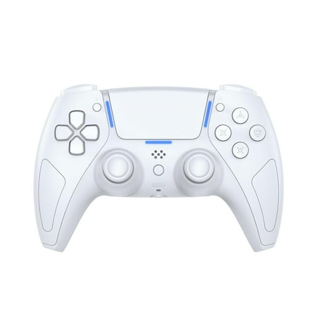 LED Wireless Gaming Controller for PS 5/PC/Android/IOS/MAC/Steam Deck,Hall Effect, Bluetooth, 3.5mm Audio Jack, Dual Vibration, 6-Axis Motion Contro Gamepad with Speaker (White)