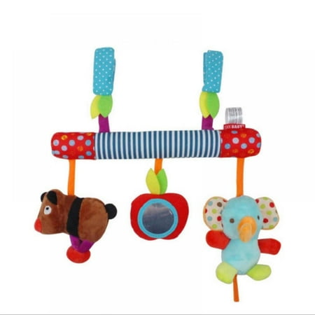 

Patgoal Car Seat Toys/ Crib Toys/ Infant Baby Activity Plush Toys Seat Stroller Mobile Crib Rattle Monkey Beep Lion Cute & Bright Colors Baby Stroller Pendant Multifunctional Music Vocal Stroller Toy