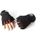 thumbnail image 3 of Gants d'Entraînement Demi-Doigts Gants de Levage de Poids Gants de Cyclisme avec Wrap Poignet, 3 of 10