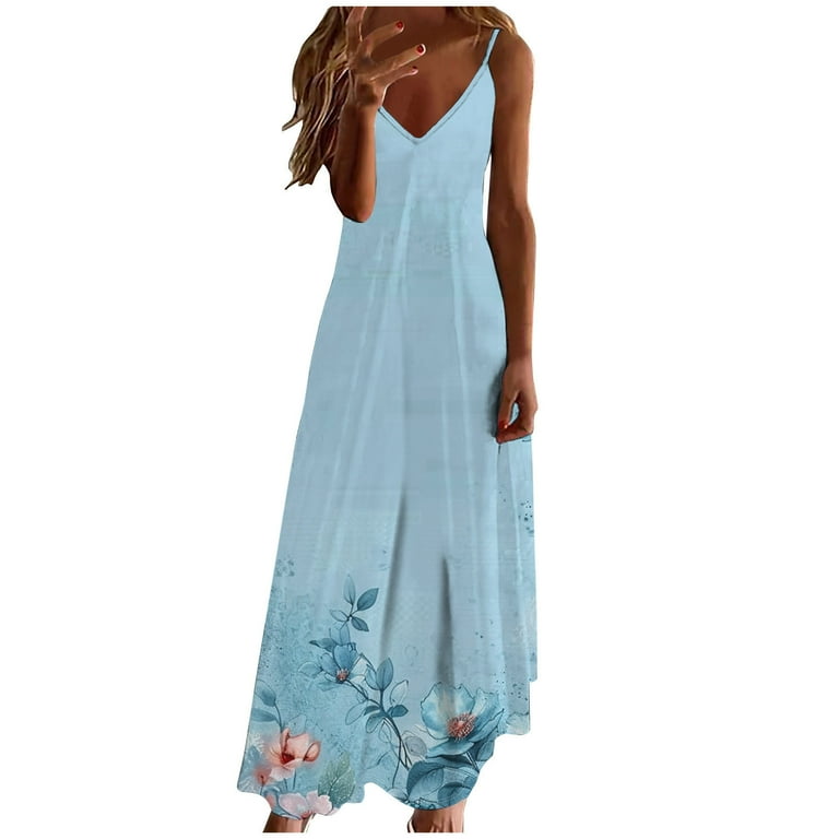 blue casual dresses for juniors 8apart Women Cecilia Chambray Sundress Light Blue / Juniors/Women S main image 0