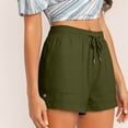 thumbnail image 3 of Diufon Work Shorts for Women Plus Size Summer Casual Elastic Waist Drawstring Comfy Pull On Shorts with Pockets, 3 of 9