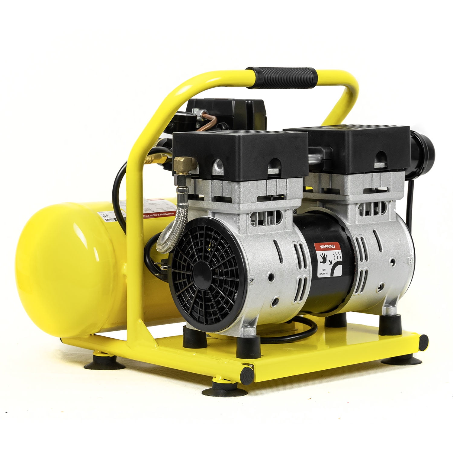 2 Gallon 1 HP Oil Free Air Compressors Portable Hand Carry 110V 125 PSI 4.9 CFM