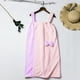 thumbnail image 4 of Vestido de toalla envolvente para baño/ducha para mujer, falda de baño con tirantes y falda de baño con lazo de bloque de color doble, 4 of 5