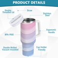 thumbnail image 2 of Yayeee 30oz Stainless Steel Tumbler with Straw and Handle Double-Wall Insulated Travel Water Bottle, Light Blue Gradient, 2 of 8