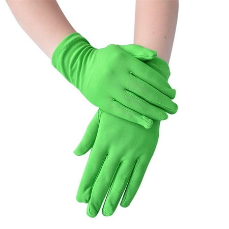 

Follure Welding Gloves Women Fashion Solid Color Short Stretch Ceremonial Dance Glove Beach