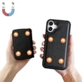 thumbnail image 5 of for iPhone 16 Phone Case with Wrist Strap [Back Zipper Accordion Wallet Case] [Magnetic 2-in-1 Detachable Purse] PU Leather Shockproof Women Men Cover for iPhone 16, Black, 5 of 11
