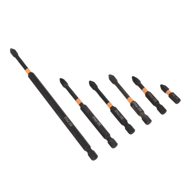 Bit 6PCS Set Bit Impact S2 Phosphated Alloy Steel Screwdriver Bit Set With 1/4 Hex Shank