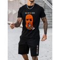 thumbnail image 3 of Conjunto de pantalones cortos de manga corta con estampado de oso pardo de dibujos animados para hombre, camiseta informal de verano para uso diario, pantalones cortos de playa de moda urbana para hom, 3 of 5