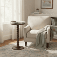 thumbnail image 5 of EDX Round Side Table - Solid Wood Leg Small Drink Table for Living Room Bedroom Office,Brown, 5 of 8