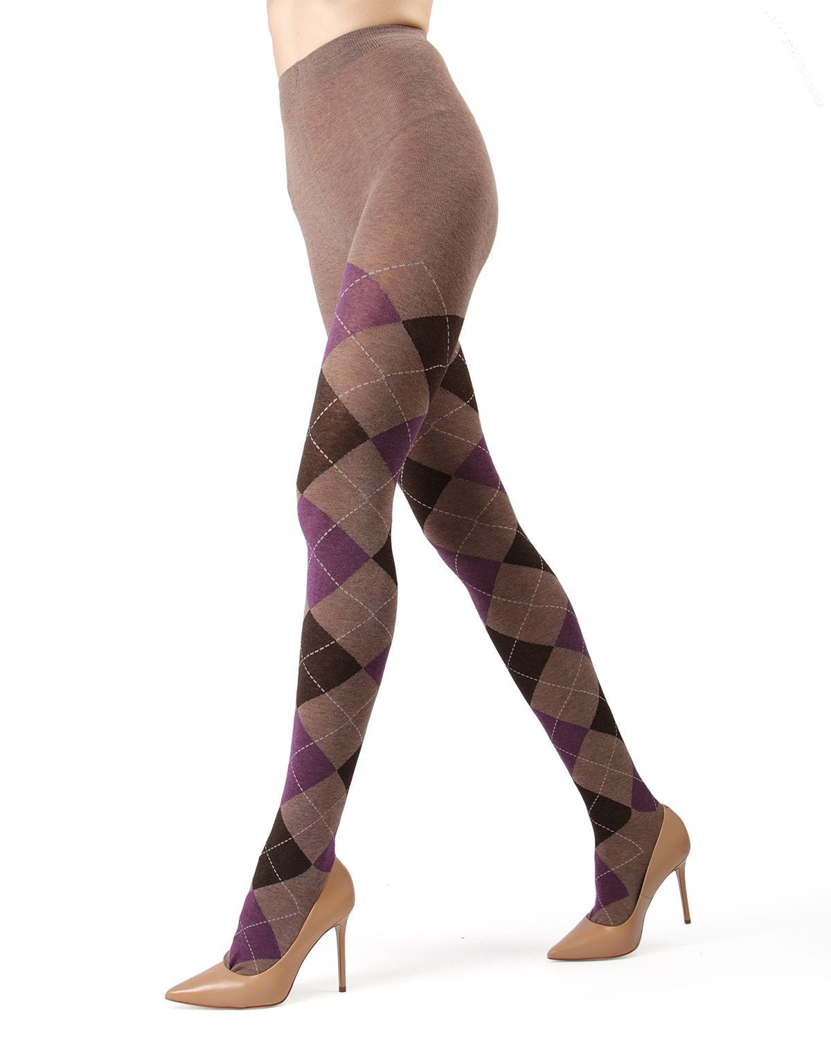 Ookwe Women Ultra Thin Silky Pantyhose Argyle Plaid Jacquard Sexy Sheer Tights Stockings Solid Color Stretchy Leggings Hosiery, Women's, Size: One