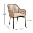 thumbnail image 6 of Flash Furniture Kallie Aluminum/Wicker Patio Club Chairs - Set of 2 - White, 6 of 9
