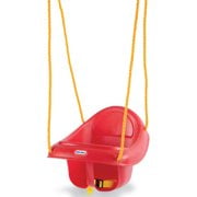 Little Tikes High Back Toddler Swing with High Back and Seat Belt Red- Kids Outdoor Backyard Swing for Girls Boys Ages 9 - 36 months