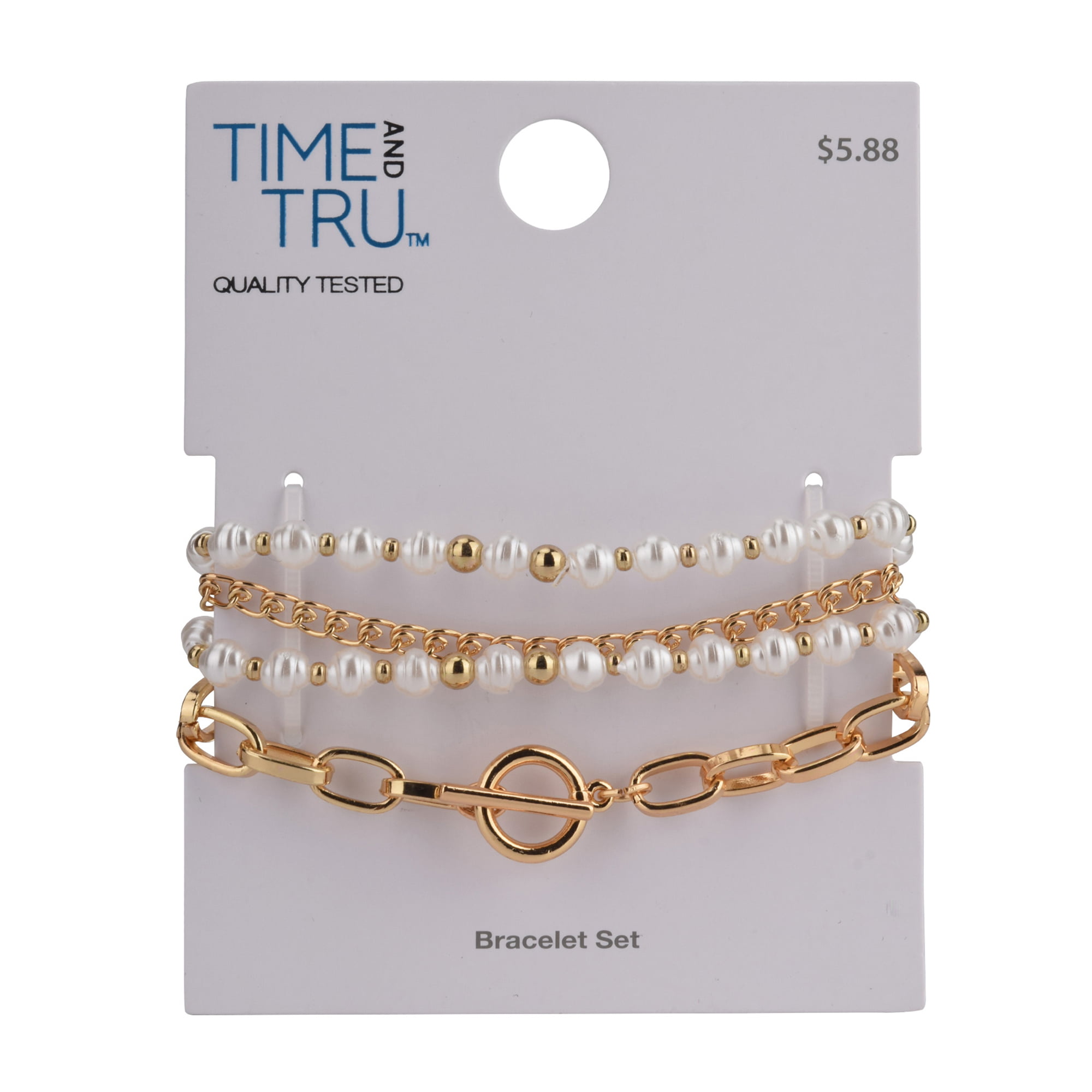 Time and Tru Female 4pc Gold Plated Bracelet Set