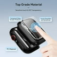 thumbnail image 3 of 2 Pack Hard PC Case for Apple Watch Series 8/7 41mm Tempered Glass Screen Protector, Ultra-Thin All Around Protective Touch Sensitive Glass Screen Cover for iWatch Series 8/7 41mm, Black, 3 of 5