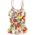 thumbnail image 1 of Aeropostale Floral Attice Cami Tank Top para mujer, verde, mediano Aeropostale  Cami, 1 of 3