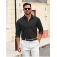 thumbnail image 2 of COOFANDY Long Sleeve Shirts for Men Wrinkle Free Button Up Dress Shirts Casual Stylish Office Shirt, 2 of 6
