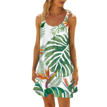 Icvfdpl Women S Casual Dresses Beach Sundress Bikini Beachwear Cover Up Leisure Vacation Short Summer Halter Maxi Hawaiian Island Female Streetwear