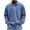 Blue, variant on Men's Washed Collared Sweatshirt, Point Collar Loose Cut, Casual Fit for home relaxed dress Gray XXXL