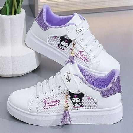 

Sanrio kuromi 2023 Girl Flat Shoes Breathable Sneakers Student Running Shoes Cartoon Cute Board Shoes My Melody Casual Shoes
