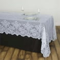 thumbnail image 3 of Efavormart 60"x126" White Floral Lace Tablecloths For Banquet Party Wedding Event Home Decoration, 3 of 11