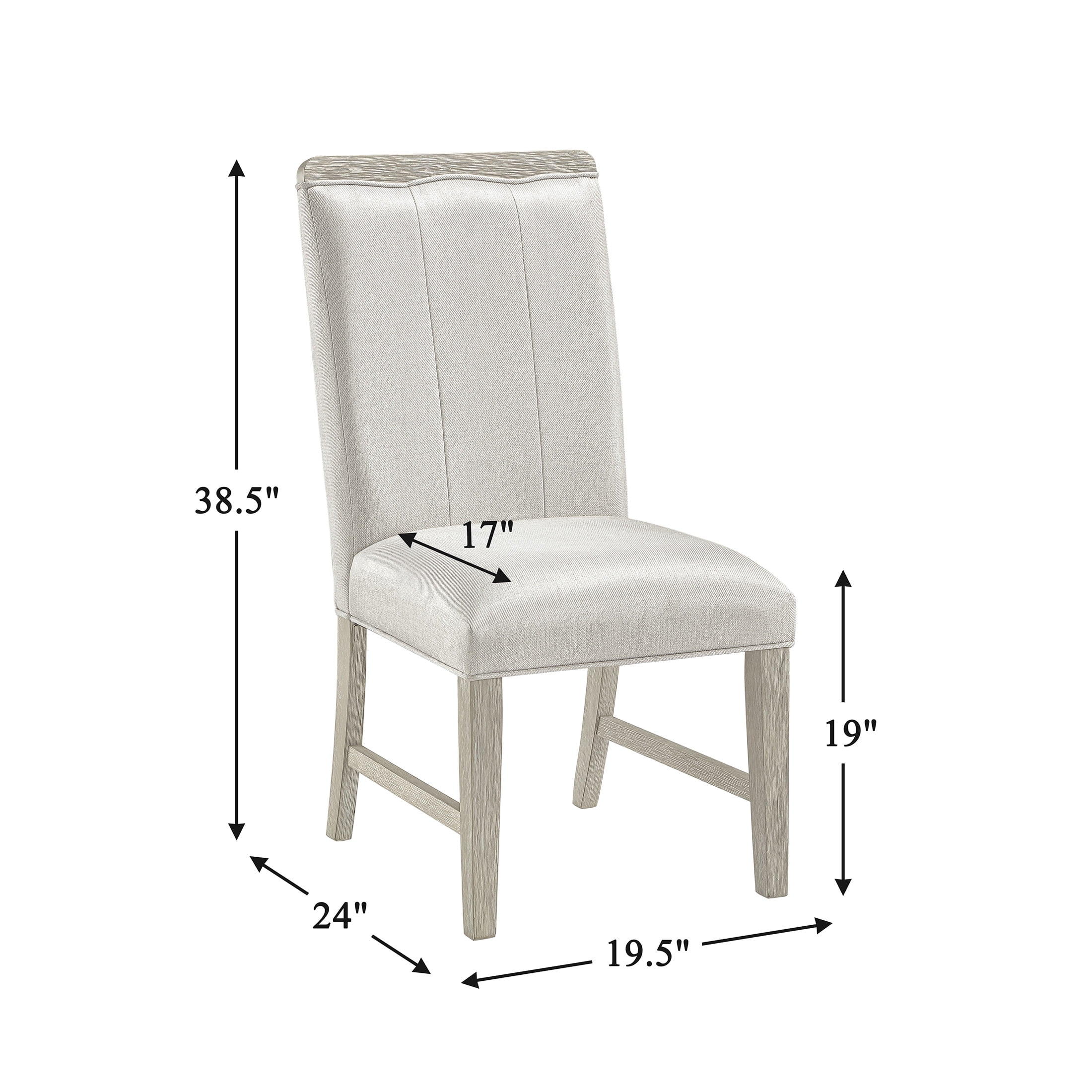 OakvillePark Vellum Modern Textured Fabric Dining Chairs, Beige (Set of 2)