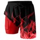 thumbnail image 3 of WILLBEST Pantalones Cortos Deportivos para Hombre, Pantalones Casuales de Verano para Playa de Doble Capa, Pantalones Cortos de Estilo Casual Estampado Versátiles A La Moda para Hombre, 3 of 3