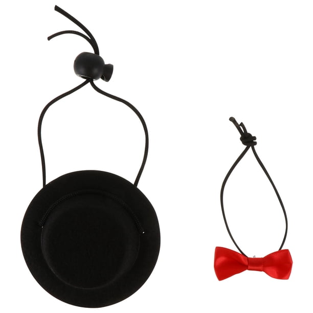 2PCS Sombrero de hámster y pajarita Sombrero de conejillo de indias con pajarita Gorra práctica para mascotas