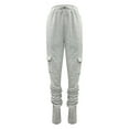 thumbnail image 4 of Casual Pants For Women Sevevn Women's Solid Color Pocket Corset High-Waisted Sweatpants Long Pants, 4 of 6
