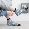 thumbnail image 2 of Fuzoiu Blue Bathroom Print Adult Socks, Crew Moisture-wicking Socks, Unisex Cushion Crew Socks,Casual Sports Ankle Socks, 2 of 7