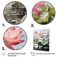 thumbnail image 3 of Designart "Rosy Verdant Dharma Craft Blossom Pool" Buddhism Floater Framed Wall Art Print, 3 of 7