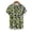 (Casual 11)Green, variant on Mens Shirts Casual Fashion Turndown Collar Blouse Summer Big and Tall Print Short Sleeve Button Top Tees Plus Size