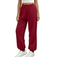 thumbnail image 6 of MYAOYINo Boundaries Womens Athletic Sweatpants High Waist Cuffed Joggers with Side Pockets, 6 of 6