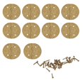 thumbnail image 1 of 10pcs Mini Antique Hinges Round Exquisite Retro Design Corrosion Resistance Brass Hinge for Wooden Box, 1 of 5